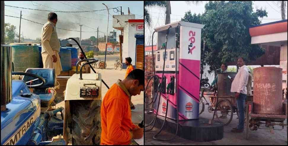 petrol diesel rate: Long line at petrol pump in Haridwar