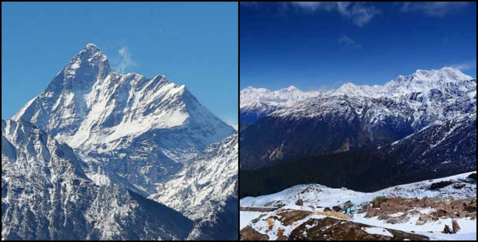 Snowfall in badrinath: Snowfall in badrinath and hemkund sahib in Uttarakhand