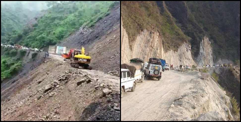 Landslide zone in uttarakhand highway