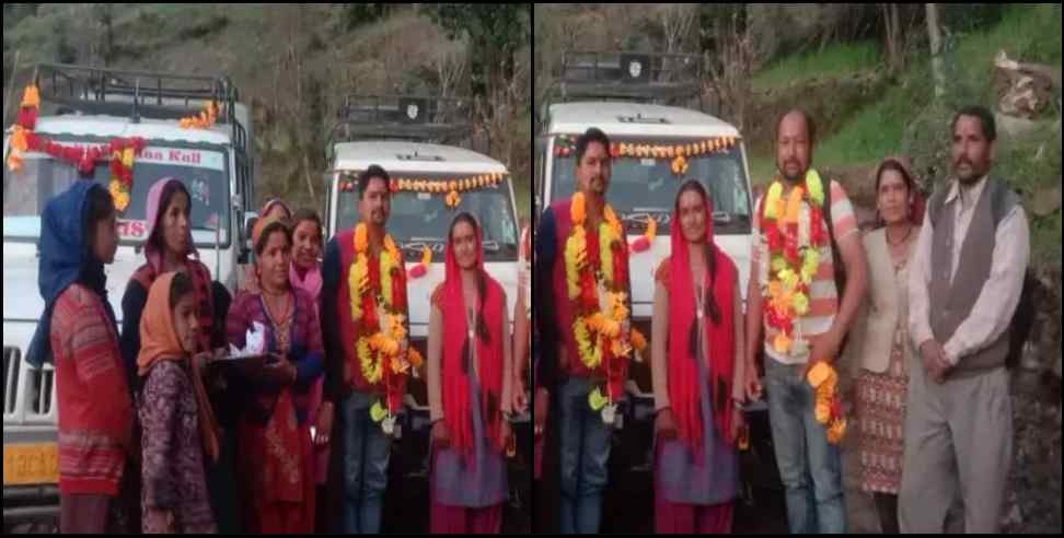 rudraprayag Byunkhi village road: Road reached for the first time in rudraprayag  Byunkhi village