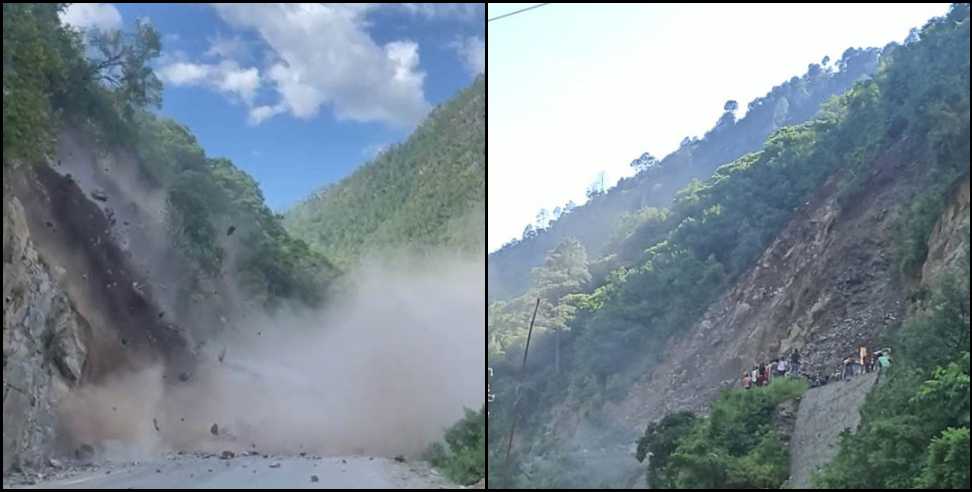 gangotri yamunotri highway landslide: Landslide on Gangotri Yamunotri Highway