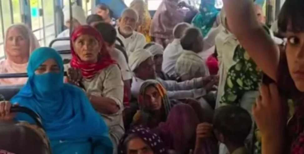 Tehri Overloaded Bus: Haryana Overloaded Bus Caught in Tehri Garhwal