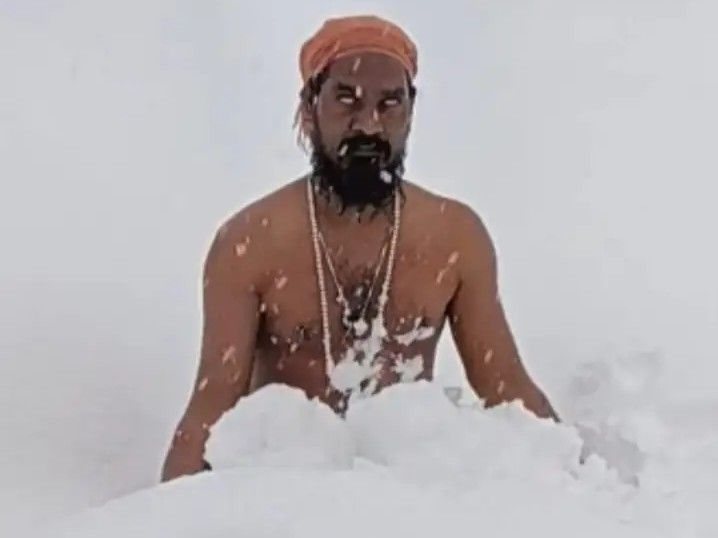 Spiritual Power in Extreme Cold at Snow-Covered Badrinath