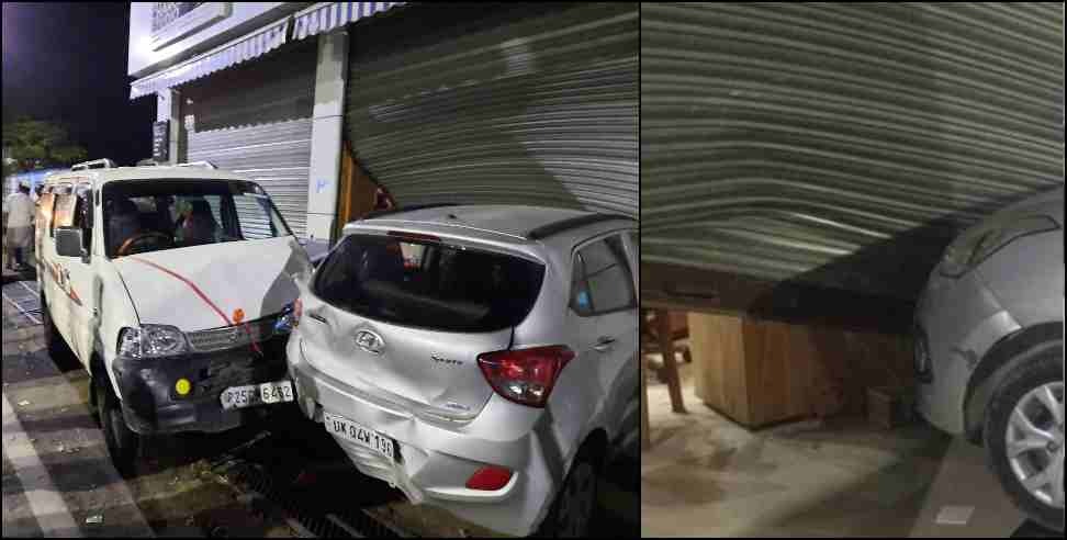 Haldwani Car entered Shop: car entered the shop by breaking the shutter in Haldwani