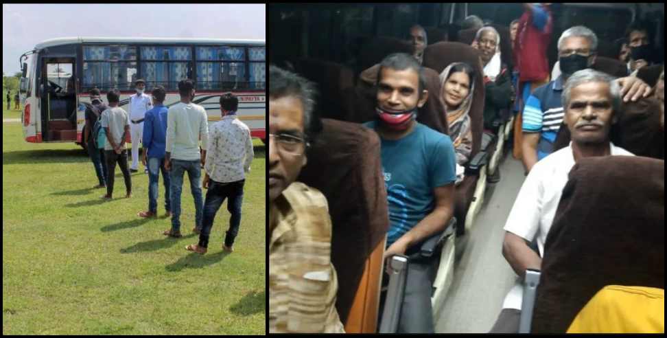 People of Uttarakhand stranded in Gurgaon: People reach uttarakhand by bus