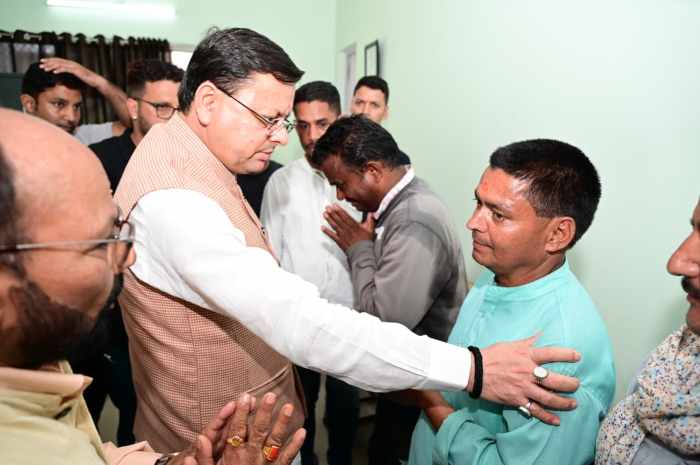 CM Dhami meets disaster affected