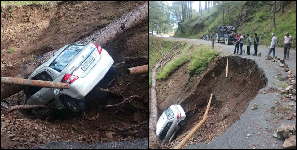 RUDRAPRAYAG NEWS: CAR FALL IN DITCH IN RIDRAPRAYAG