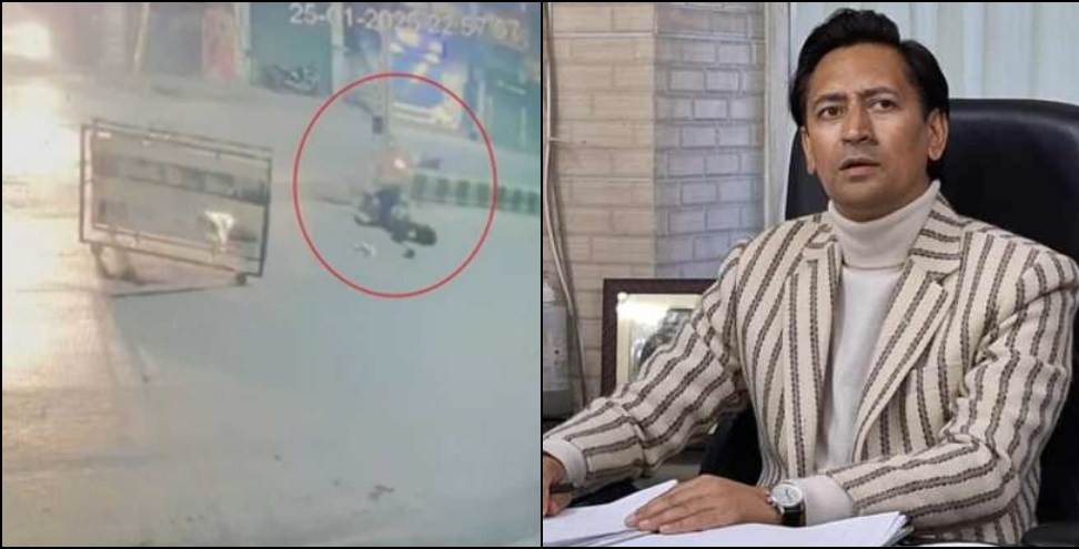 image: Bullet rider hit and run employee of Kumaon Commissioner