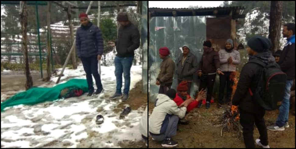 almora: operator trapped in snow died due to cold