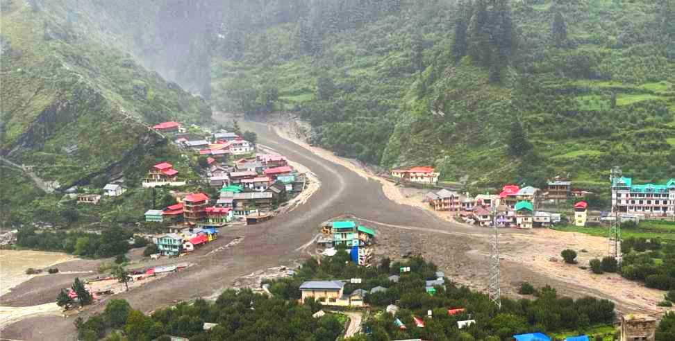 Flood in Dharali Uttarkashi after cloudburst