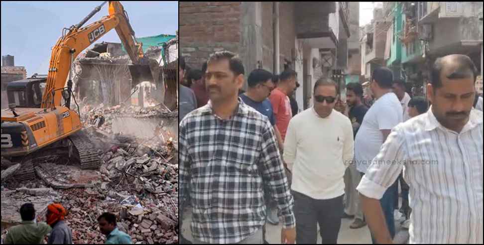 Bulldozer action: Bulldozer action on accused of attacking Uttarakhand Police