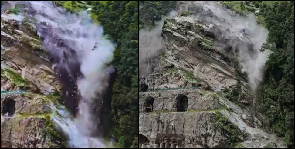 Landslide in Chamoli: Landslide at Vishnugad project site in Chamoli
