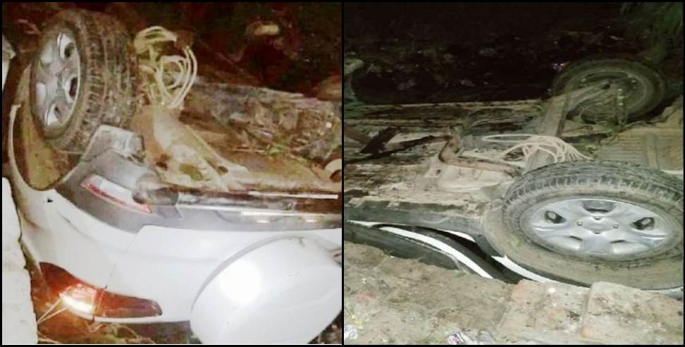 Car in Nainital drain: Car fell into drain in Rampur