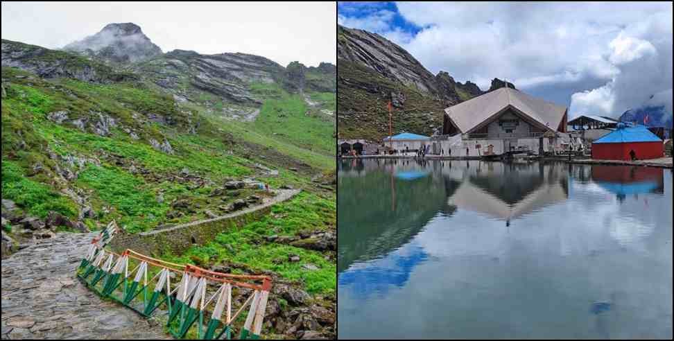 Hemkund Sahib Walking Track: Repair of stairs on Hemkund Sahib walkway