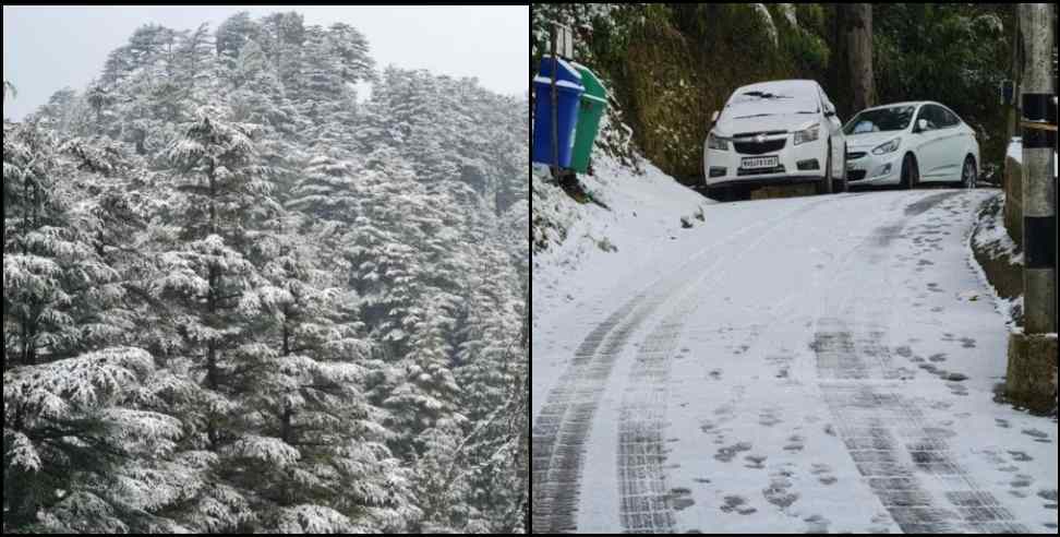 Mussoorie Snowfall: latest snowfall in Mussoorie