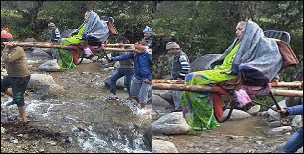 Nainital news: Villagers of bhimtal walk 9 km to hospital for sick woman