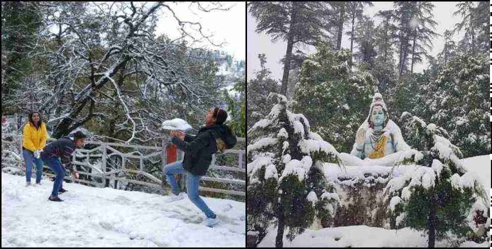 Mussoorie Snowfall: Latest video of snowfall in Mussoorie
