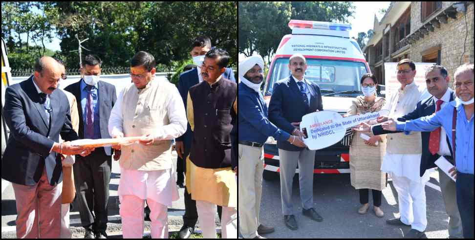 Chamoli ambulance: ambulance sent to chamoli uttarkashi by cm pushkar singh dhami