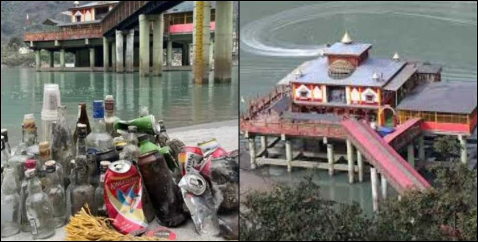 Dhari Devi News: Empty liquor bottles near the Dhari Devi Temple