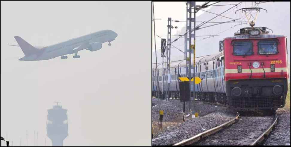 uttarakhand fog train flight cancellation list: uttarakhand weather report flight train cancellation list