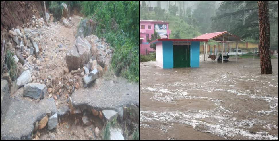 almora news: heavy rain in someshwar