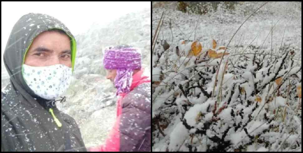 Uttarakhand snow: Snowfall in high altitude areas of Uttarakhand