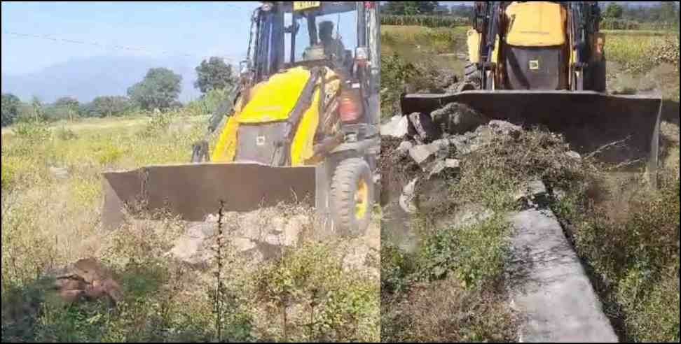 Dehradun Illegal Plotting: 18 bigha illegal plotting demolished in Dehradun