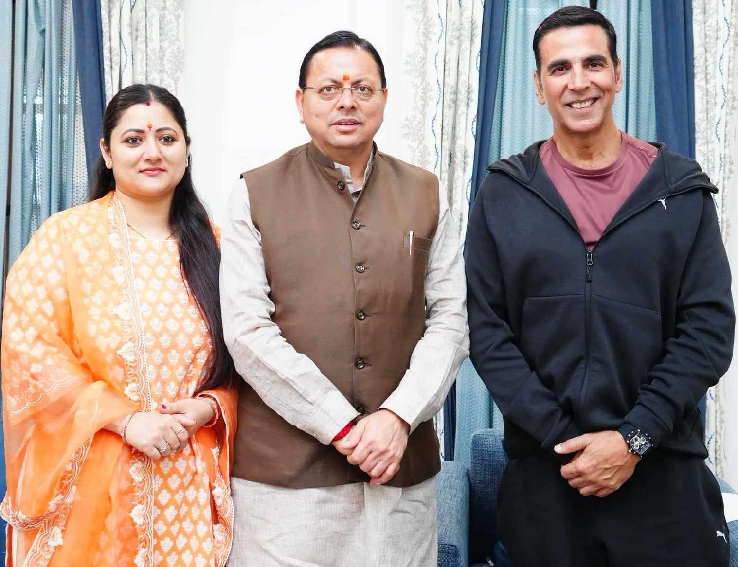 Akshay Kumar Meets Uttarakhand CM Dhami