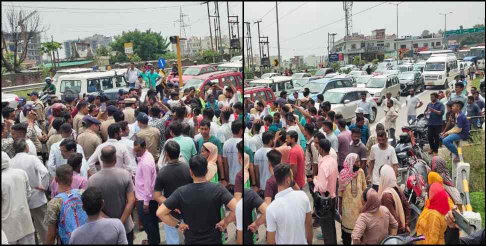doiwala girl death road jam: Road jam after girl death in Dehradun Doiwala