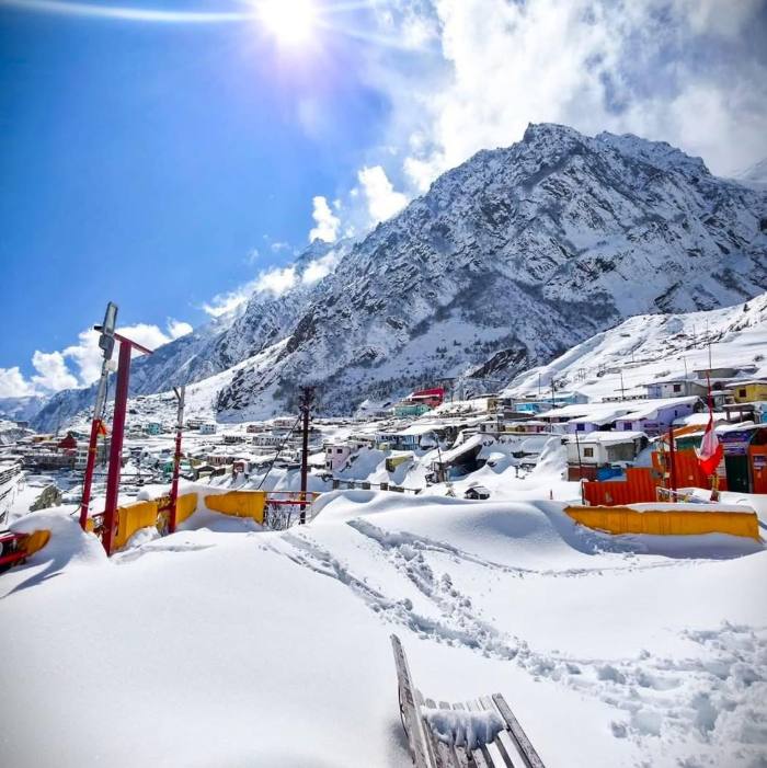 Spiritual Power in Extreme Cold at Snow-Covered Badrinath
