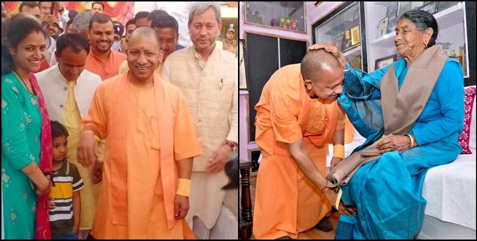 yogi adityanath pauri panchoor village: Yogi Adityanath in Panchur village of Pauri Garhwal Latest photos