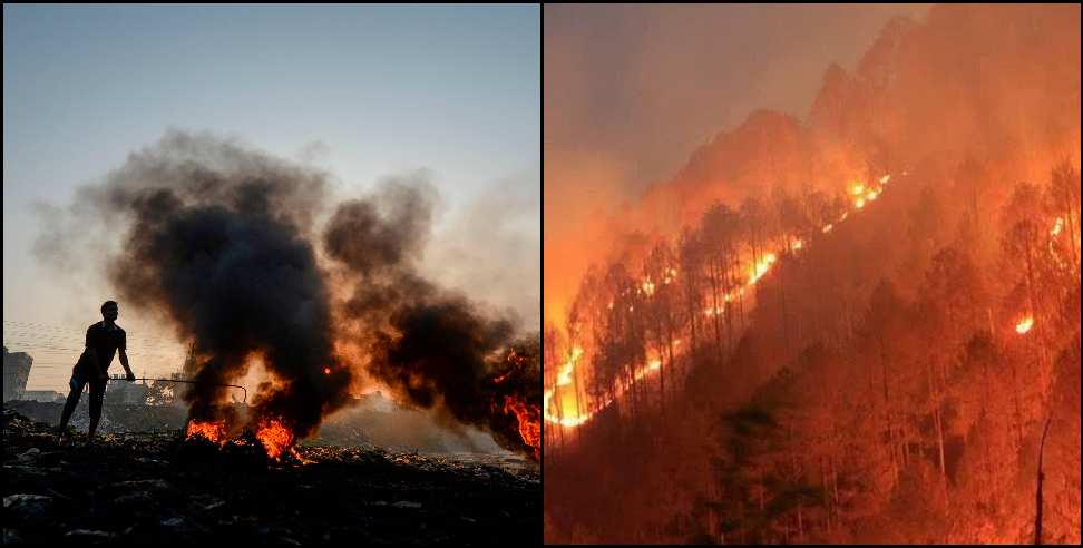 amount of pollution in the air of Uttarakhand increased