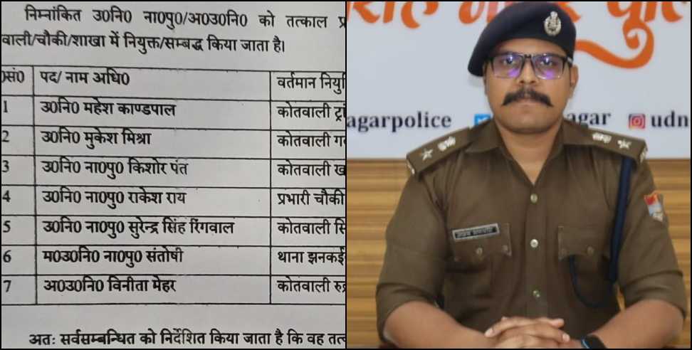 Uttarakhand Police Transfer: Police Reshuffle 6 SI Among 7 Personnel Transferred