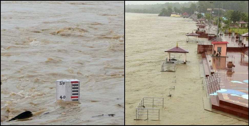 Haridwar ganga water level: Ganga water level rise in haridwar