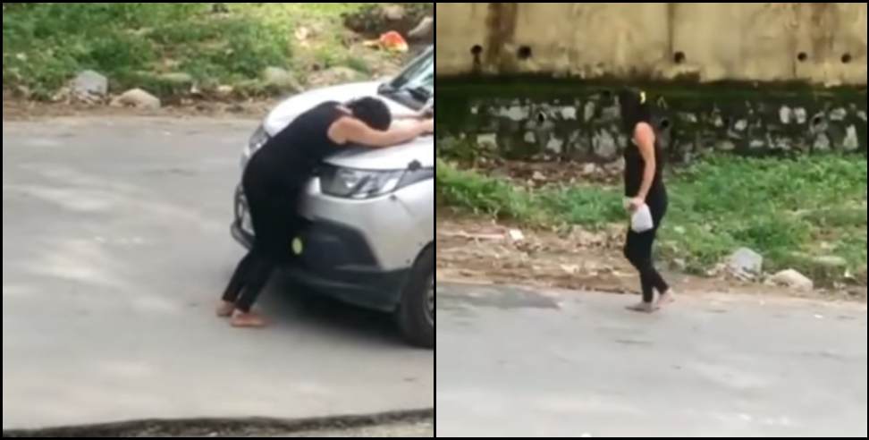 dehradun drunk girl video: video of drunk girl in dehradun ladpur goes viral