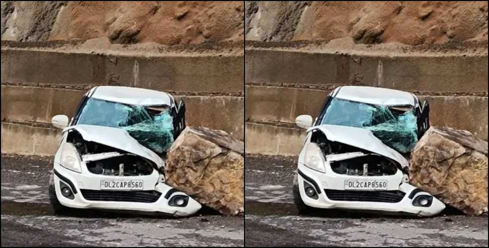 Badrinath Highway Accident: Boulder Falls on Car Near Badrinath Highway