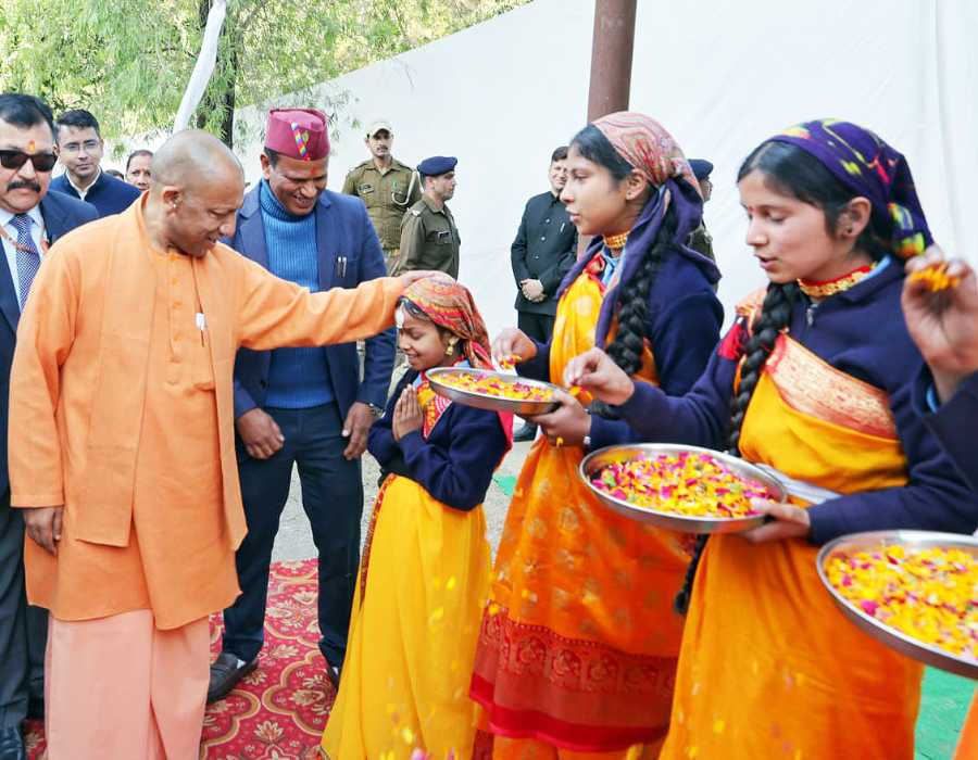 CM Yogi Adityanath reached his ancestral village