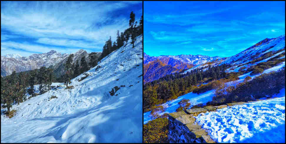 Rudraprayag: Snowfall in chopta rudraprayag