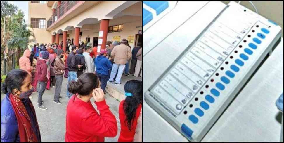 Uttarakhand Assembly Elections : EVM machine malfunction in Almora Someshwar