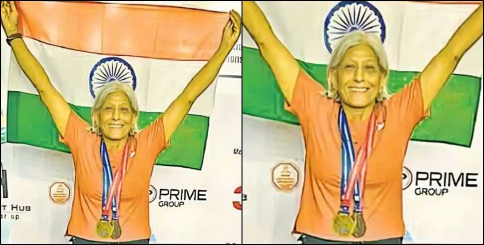 Nirmala Bisht won 3 medals: 66-year-old Nirmala Bisht won 3 medals in Sri Lanka