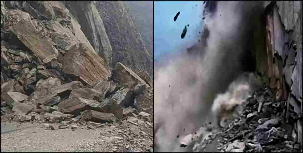 Landslide on Pithoragarh Lipulekh Tawaghat Road