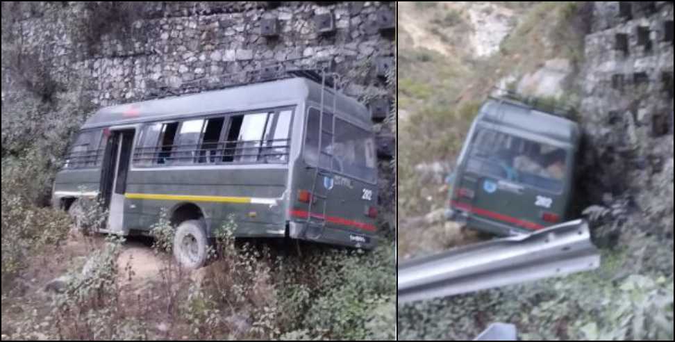 Army bus accident: Army vehicle met accident on Badrinath Highway
