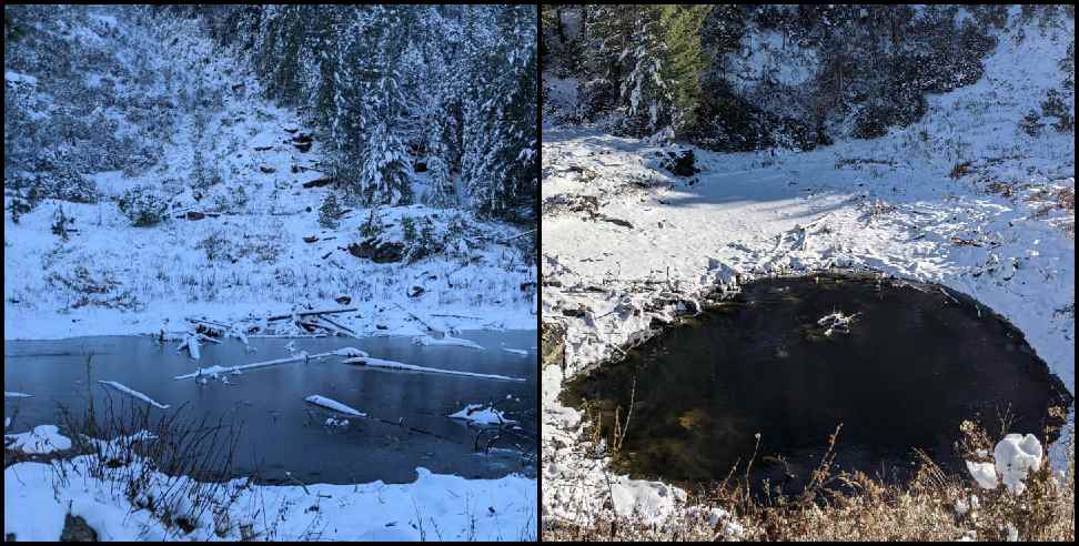 Uttarakhand Snow: Snowfall Harshil valley lake frozen