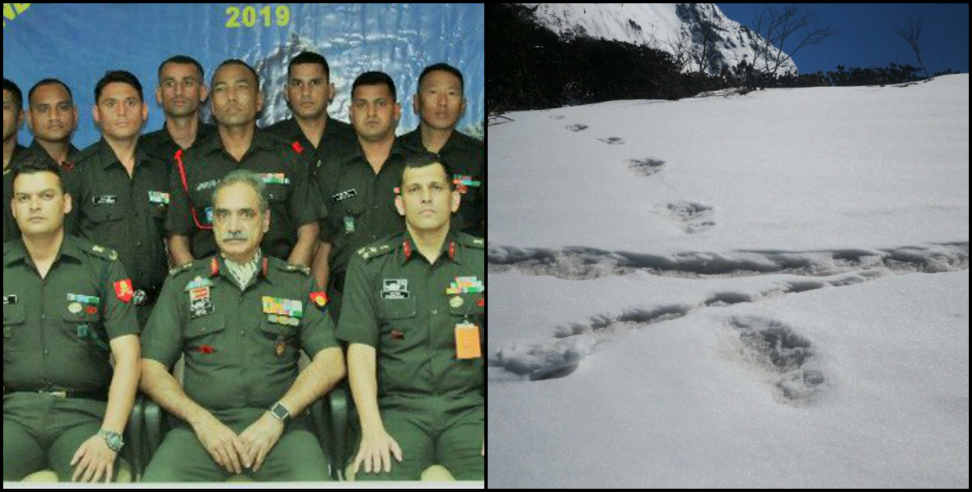 हिमालय हिममाव: indian army foud the sign of yeti