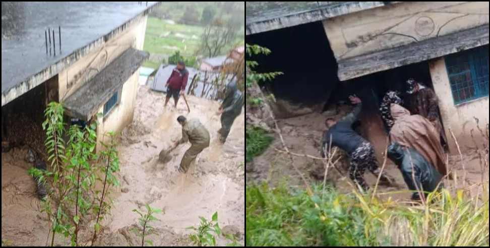 Selakhola champawat Landslide news: Landslide in selakhola champawat mother and son died