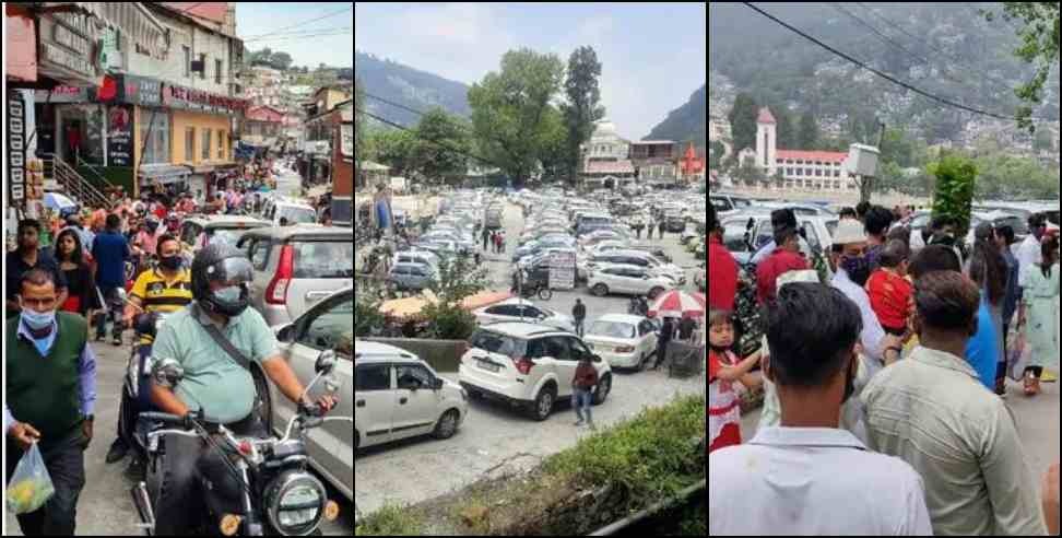 Nainital Mussoorie Tourism: Crowd of tourists in Nainital Mussoorie