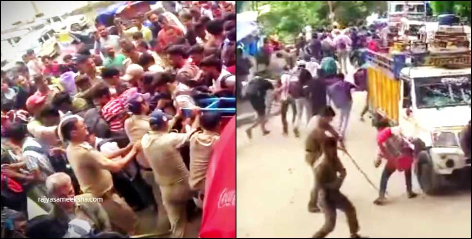 Pilgrims broke barricades as Kedarnath Yatra stopped due to rain