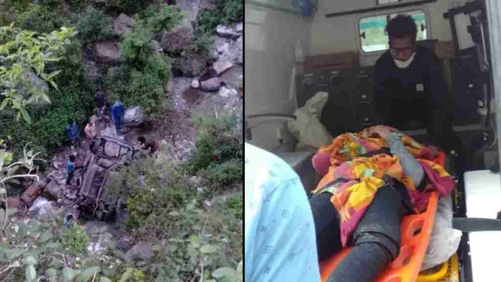 Nainital news: Car fallen in ditch in nainital