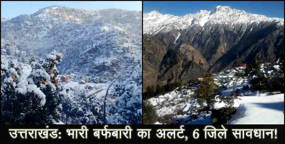 उत्तराखंड: Snowfall and rain forecast for uttarakhand met dept report