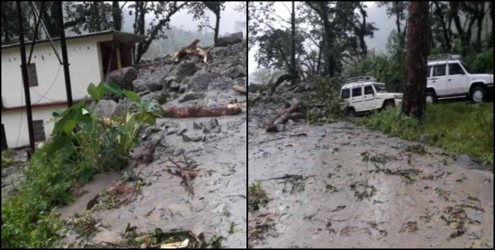 Pithoragarh rain: Landslide in Pithoragarh Bangapani village